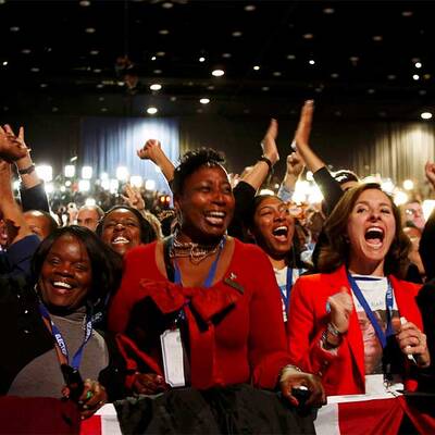 Barack Obama und Bruce Springsteen in Madison / Wisconsin 