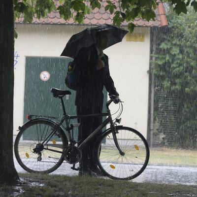 Sintflutartiger Wolkenbruch in Wien
