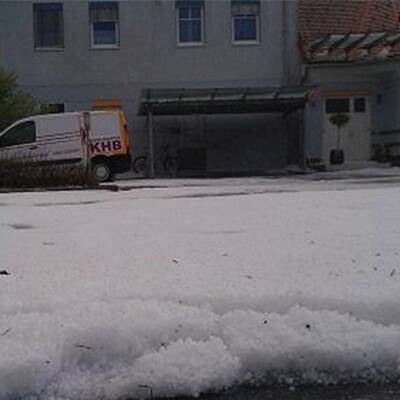 Winterlandschaft nach Hagel