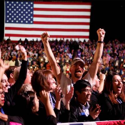 Barack Obama und Bruce Springsteen in Madison / Wisconsin 