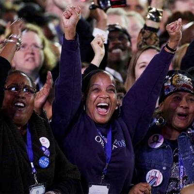 Barack Obama und Bruce Springsteen in Madison / Wisconsin 