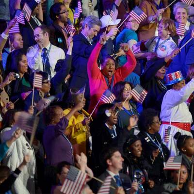 So feiern die Anhänger Obamas 