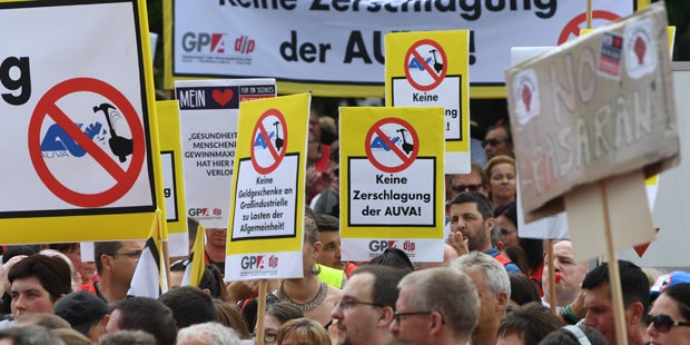 Demo linz Kassenreform