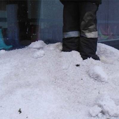 Winterlandschaft nach Hagel