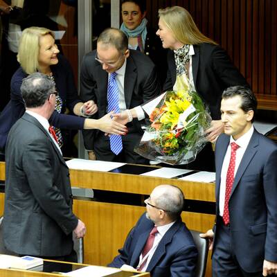 Ulla Weigerstorfer war am Vormittag angelobt worden