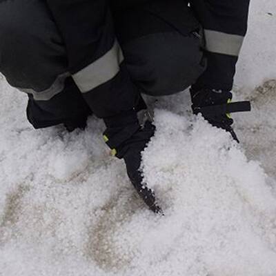 Winterlandschaft nach Hagel