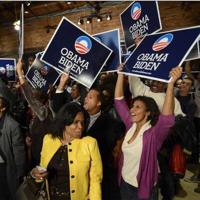 Barack Obama und Bruce Springsteen in Madison / Wisconsin 