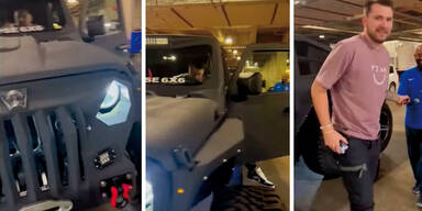 Welcher NBA-Superstar f&auml;hrt diesen "Monsterpanzer"?