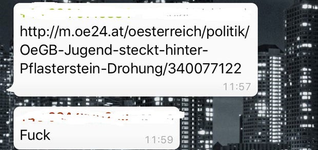 Chats ÖGB Pflasterstein