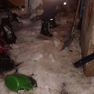 Winterlandschaft nach Hagel