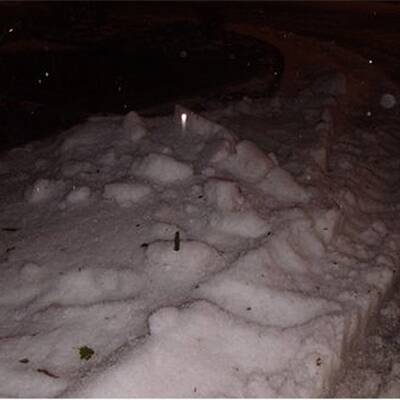 Winterlandschaft nach Hagel