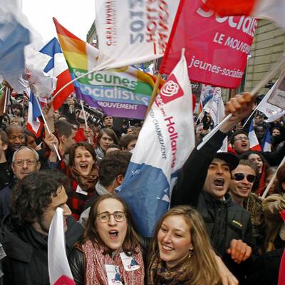 Hollande-Fans: Der Jubel kennt keine Grenzen