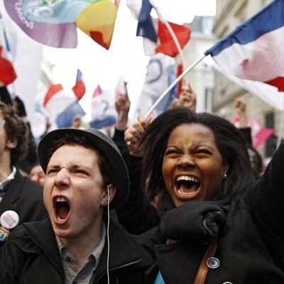 Hollande-Fans: Der Jubel kennt keine Grenzen