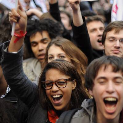 Hollande-Fans: Der Jubel kennt keine Grenzen