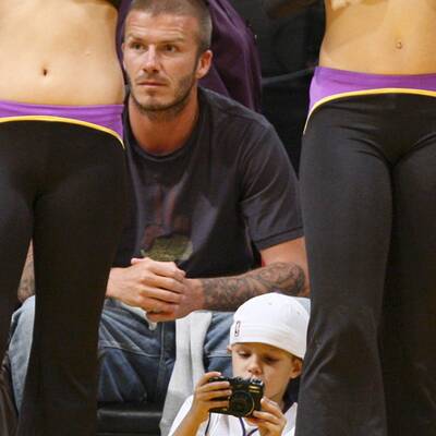 Beckham mit seinen Kids