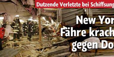 Fähre in New York schwer verunglückt