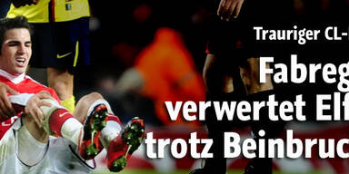Fabregas rettet Arsenal trotz Beinbruchs