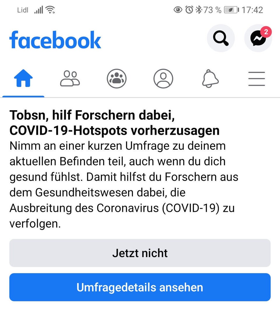 Facebook will Corona-Ausbreitung voraussagen