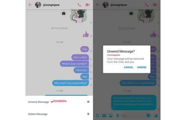 Facebook-Nachrichten bald zurückholbar