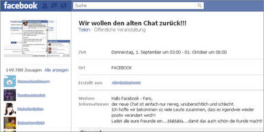 Facebook: User-Aufstand gegen neuen Chat