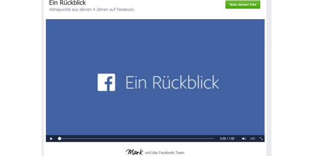 Facebook schenkt allen Usern eigenen Film