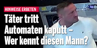 Kaffeeautomaten völlig zertrümmert: Polizei sucht dieses Muskelpaket