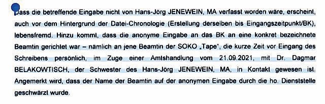 Faksimile Jenewein Belakowitsch