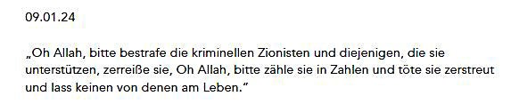 Das ist die zweifach überprüfte Übersetzung eines der Hass-Texte.