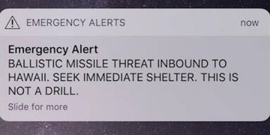 Falscher Raketenalarm schreckt Hawaii