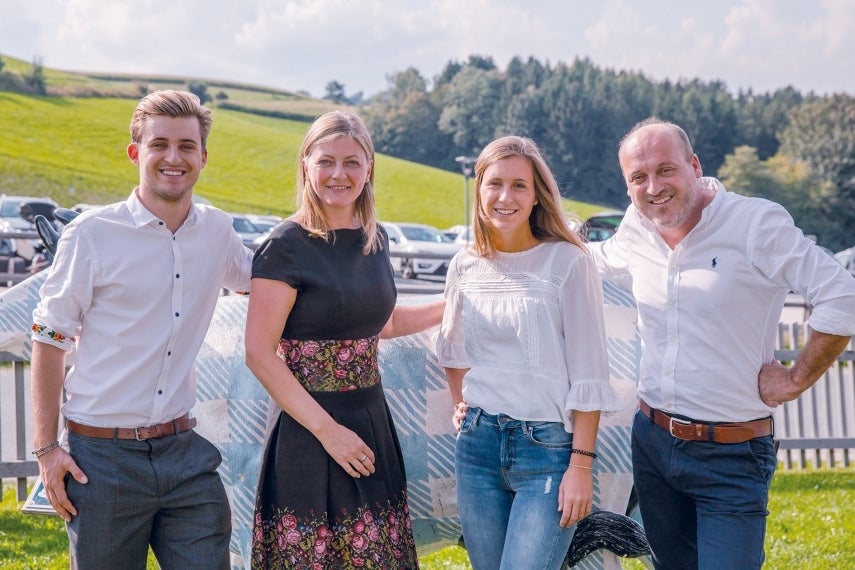Familie Blochberger: Fabian, Andrea, Leonie und Georg.