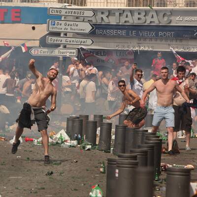 Fanausschreitung in Marseille