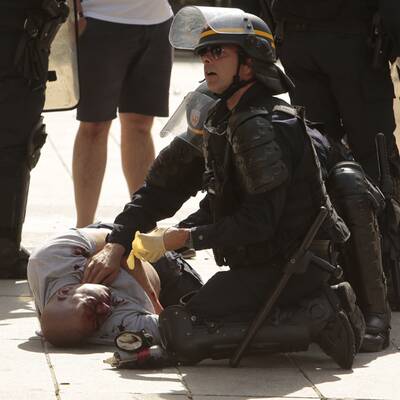 Fanausschreitung in Marseille
