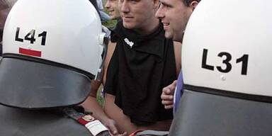 Wiener Fans randalierten in Klagenfurt