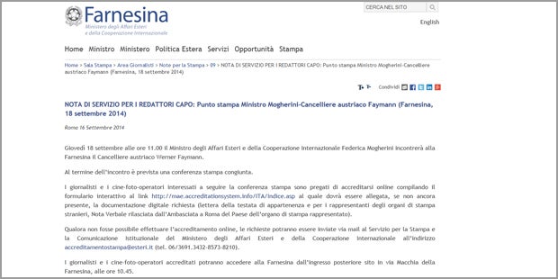 Faymann auf Friedensmission in Rom