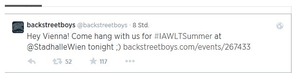 Backstreet Boys auf Twitter