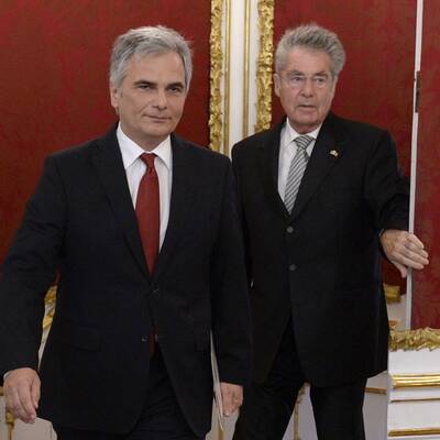 Fischer empfängt Faymann