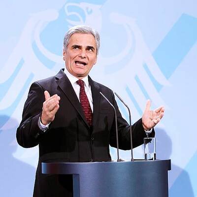 Werner Faymann in Berlin 