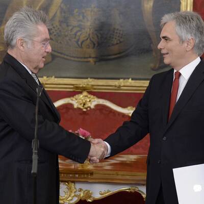 Fischer empfängt Faymann