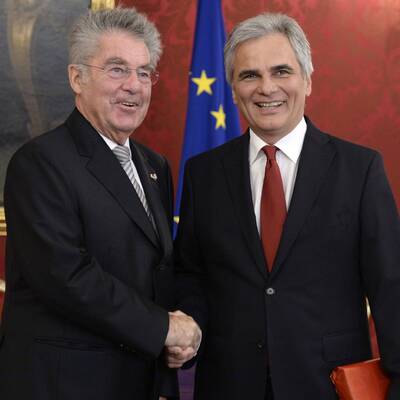 Fischer empfängt Faymann