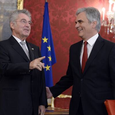 Fischer empfängt Faymann