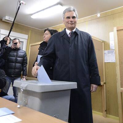 Der Bundeskanzler gab seine Stimme in Wien ab.