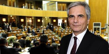 Faymann stellt sich dem Parlament