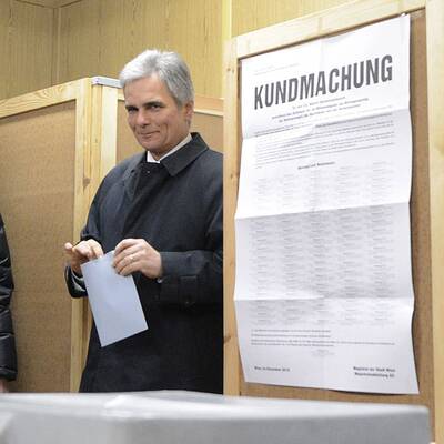 Der Bundeskanzler gab seine Stimme in Wien ab.
