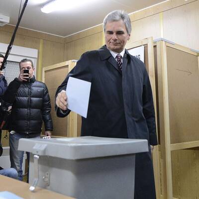 Der Bundeskanzler gab seine Stimme in Wien ab.