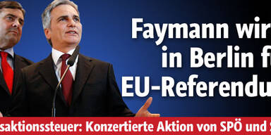 Bundeskanzler startet 1. EU-Volksbegehren