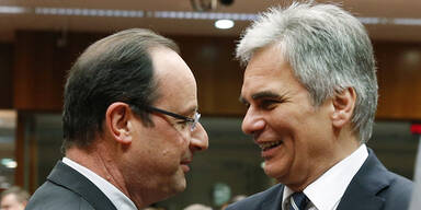 Faymann am Samstag bei Hollande