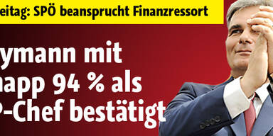 Faymann mit knapp 94 % wiedergewählt
