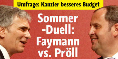 Sommer-Duell zwischen Faymann und Pröll
