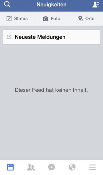 Facebook: News-Stream funktioniert nicht