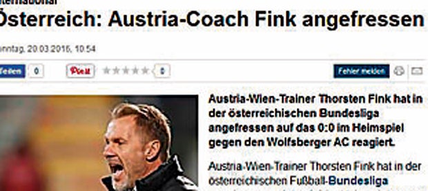 Mega-Wirbel nach Finks Auszucker